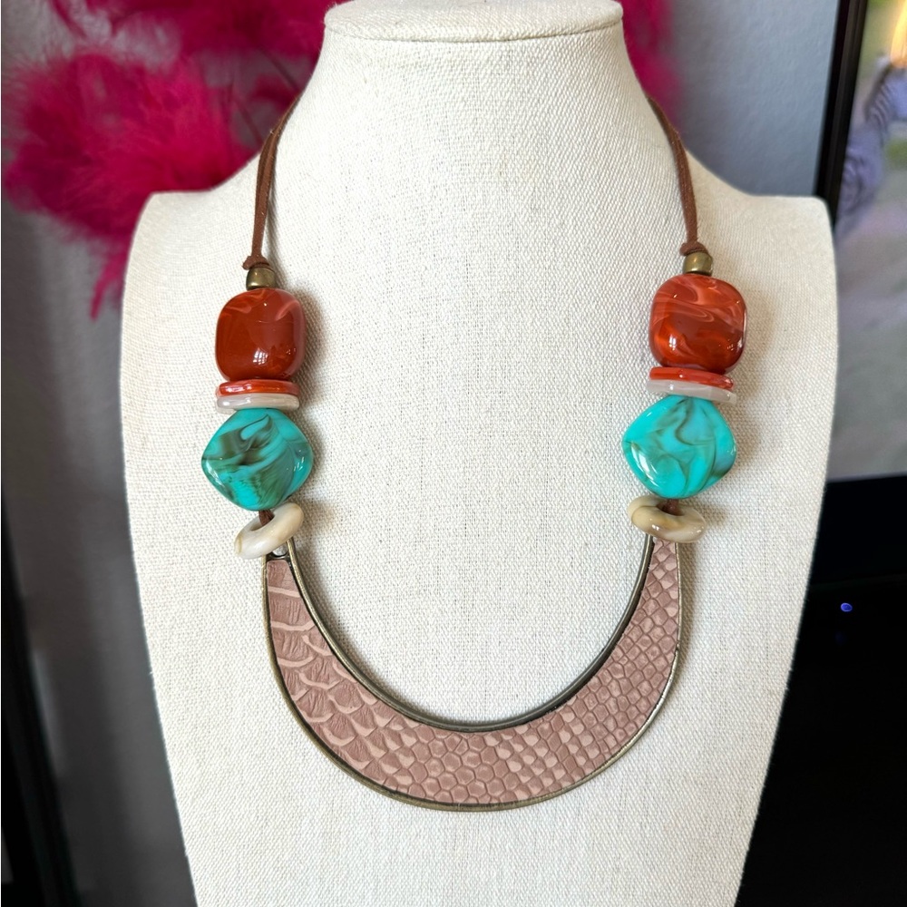 Brazil Artisan Beaded Adjustable Reptile Necklace